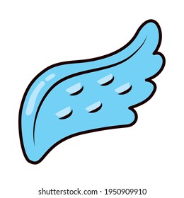 angel wing on white background