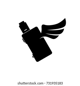 angel wing vaporizer electric cigarette - vape life vector