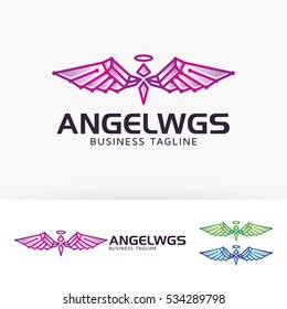 Angel Wings, art, studio, entertainment, vector logo template