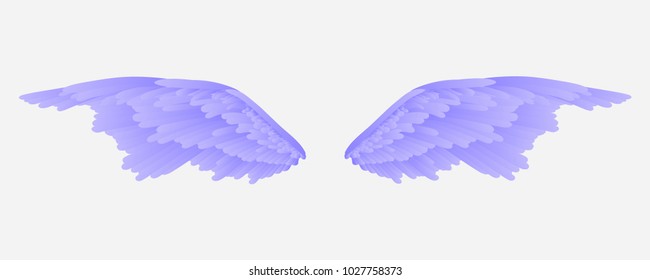 Angel wings. Wings of a bird. Gradient.