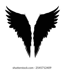 angel wings with black color. the black vector is looking so beautiful and attractive.