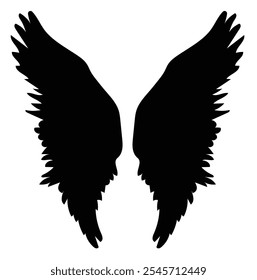 angel wings with black color. the black vector is looking so beautiful and attractive