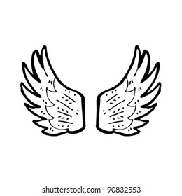 angel wings cartoon design element