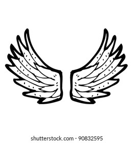 angel wings cartoon design element