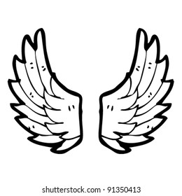 angel wings cartoon design element