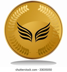 moneda de las alas del ángel