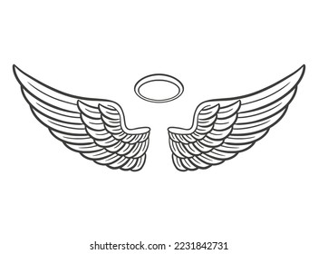 Angel wings design vector Illustration