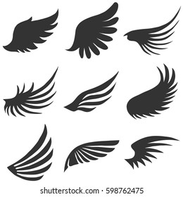 Angel wings. Flat design, vector illustration, vector.