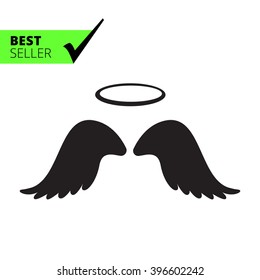 Angel wings and halo