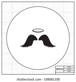 Angel wings and halo