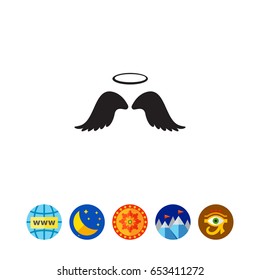 Angel wings and halo