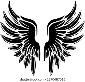 Angel Wings - High Quality Vector Logo - Vector illustration ideal for T-shirt graphic