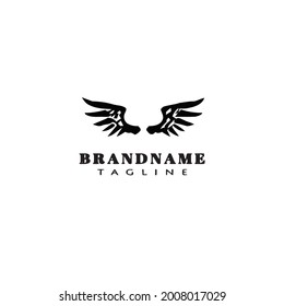 angel wings icon design template modern vector logo