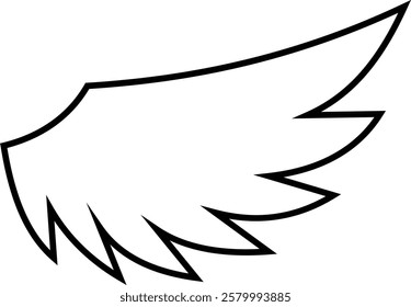 Angel wings icon . fly signs, pilot symbols graphic design elements ideal for logo, emblem, badge design. Versatile for art, heraldry, animal symbolism. Ranging from simple to intricate feather scale