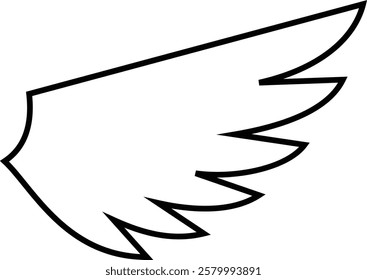 Angel wings icon . fly signs, pilot symbols graphic design elements ideal for logo, emblem, badge design. Versatile for art, heraldry, animal symbolism. Ranging from simple to intricate feather scale