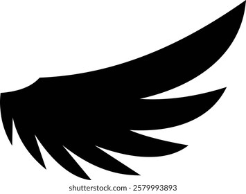 Angel wings icon . fly signs, pilot symbols graphic design elements ideal for logo, emblem, badge design. Versatile for art, heraldry, animal symbolism. Ranging from simple to intricate feather scale