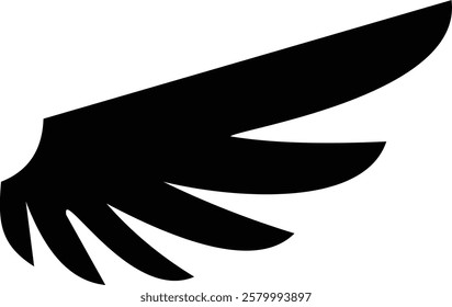 Angel wings icon . fly signs, pilot symbols graphic design elements ideal for logo, emblem, badge design. Versatile for art, heraldry, animal symbolism. Ranging from simple to intricate feather scale