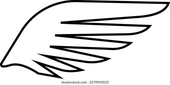 Angel wings icon . fly signs, pilot symbols graphic design elements ideal for logo, emblem, badge design. Versatile for art, heraldry, animal symbolism. Ranging from simple to intricate feather scale