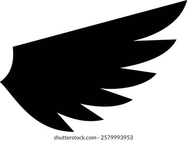 Angel wings icon . fly signs, pilot symbols graphic design elements ideal for logo, emblem, badge design. Versatile for art, heraldry, animal symbolism. Ranging from simple to intricate feather scale