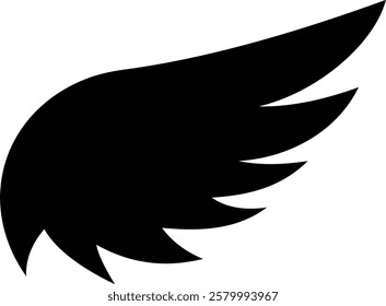 Angel wings icon . fly signs, pilot symbols graphic design elements ideal for logo, emblem, badge design. Versatile for art, heraldry, animal symbolism. Ranging from simple to intricate feather scale