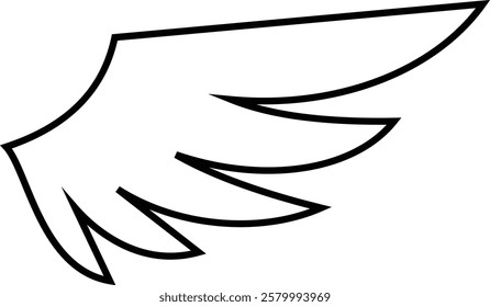 Angel wings icon . fly signs, pilot symbols graphic design elements ideal for logo, emblem, badge design. Versatile for art, heraldry, animal symbolism. Ranging from simple to intricate feather scale