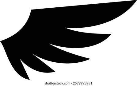 Angel wings icon . fly signs, pilot symbols graphic design elements ideal for logo, emblem, badge design. Versatile for art, heraldry, animal symbolism. Ranging from simple to intricate feather scale