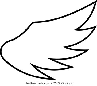 Angel wings icon . fly signs, pilot symbols graphic design elements ideal for logo, emblem, badge design. Versatile for art, heraldry, animal symbolism. Ranging from simple to intricate feather scale