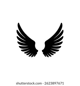 Ícone Angel Wings com preenchimento de pintura de grafite em estilo áspero