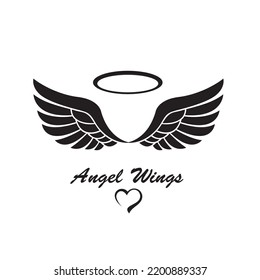 angel wings icon isolated on white background