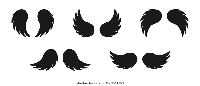 Angel wings. Wings icon isolated. Vector illustration