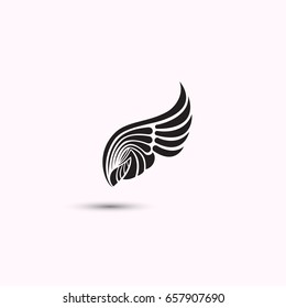 Angel wings icon on white background. Flat web design wings logo icon.Vector illustration.