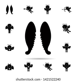 Angel wings icon. Universal set of angel and demon for website design and development, app development