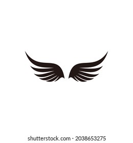 Angel wings icon vector. fly illustration sign collection. pilot symbol. wings logo.
