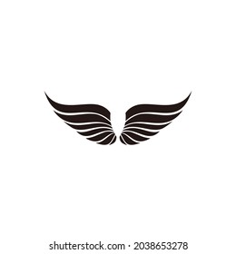 Vector de iconos de las alas ángel. colección de signos de ilustración de vuelo. símbolo piloto. logotipo de alas.