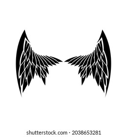 Angel wings icon vector. fly illustration sign collection. pilot symbol. wings logo.