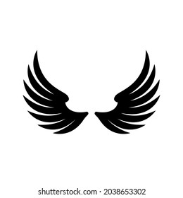 Angel wings icon vector. fly illustration sign collection. pilot symbol. wings logo.