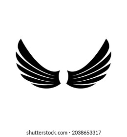 Angel wings icon vector. fly illustration sign collection. pilot symbol. wings logo.