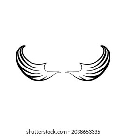 Angel wings icon vector. fly illustration sign collection. pilot symbol. wings logo.