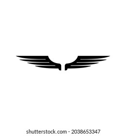Angel wings icon vector. fly illustration sign collection. pilot symbol. wings logo.