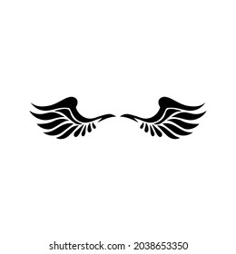 Angel wings icon vector. fly illustration sign collection. pilot symbol. wings logo.