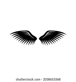 Angel wings icon vector. fly illustration sign collection. pilot symbol. wings logo.