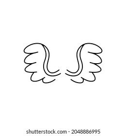 Angel wings icon vector. fly illustration sign collection. pilot symbol. wings logo.
