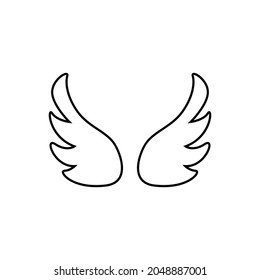 Angel wings icon vector. fly illustration sign collection. pilot symbol. wings logo.