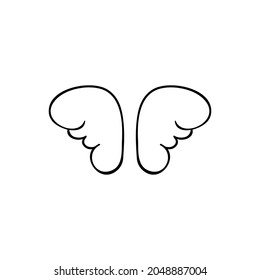 Angel wings icon vector. fly illustration sign collection. pilot symbol. wings logo.