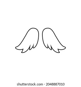 Angel wings icon vector. fly illustration sign collection. pilot symbol. wings logo.