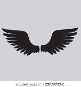 Angel wings icon vector. fly illustration sign collection. pilot symbol.