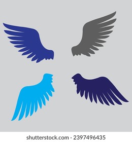 Angel wings icon vector. fly illustration sign collection. pilot symbol.