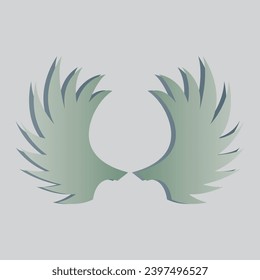 Angel wings icon vector. fly illustration sign collection. pilot symbol.