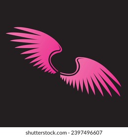 Angel wings icon vector. fly illustration sign collection. pilot symbol.