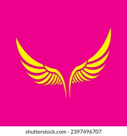 Angel wings icon vector. fly illustration sign collection. pilot symbol.